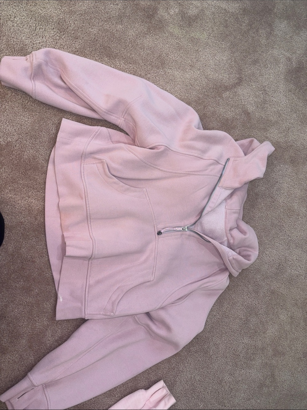 lululemon athletica Light Pink Quarter-Zip Hoodie Jacket